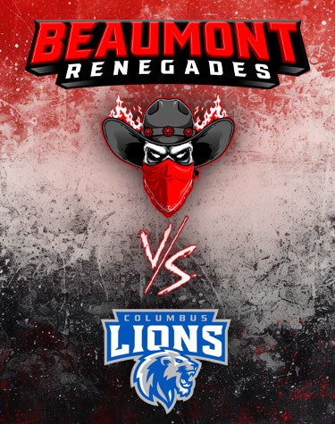 More Info for Beaumont Renegades Vs. Columbus Lions